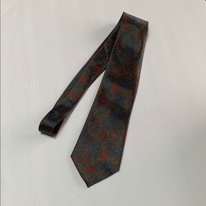 Red and Blue Abstract Pattern Silk Tie